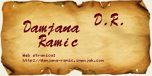 Damjana Ramić vizit kartica